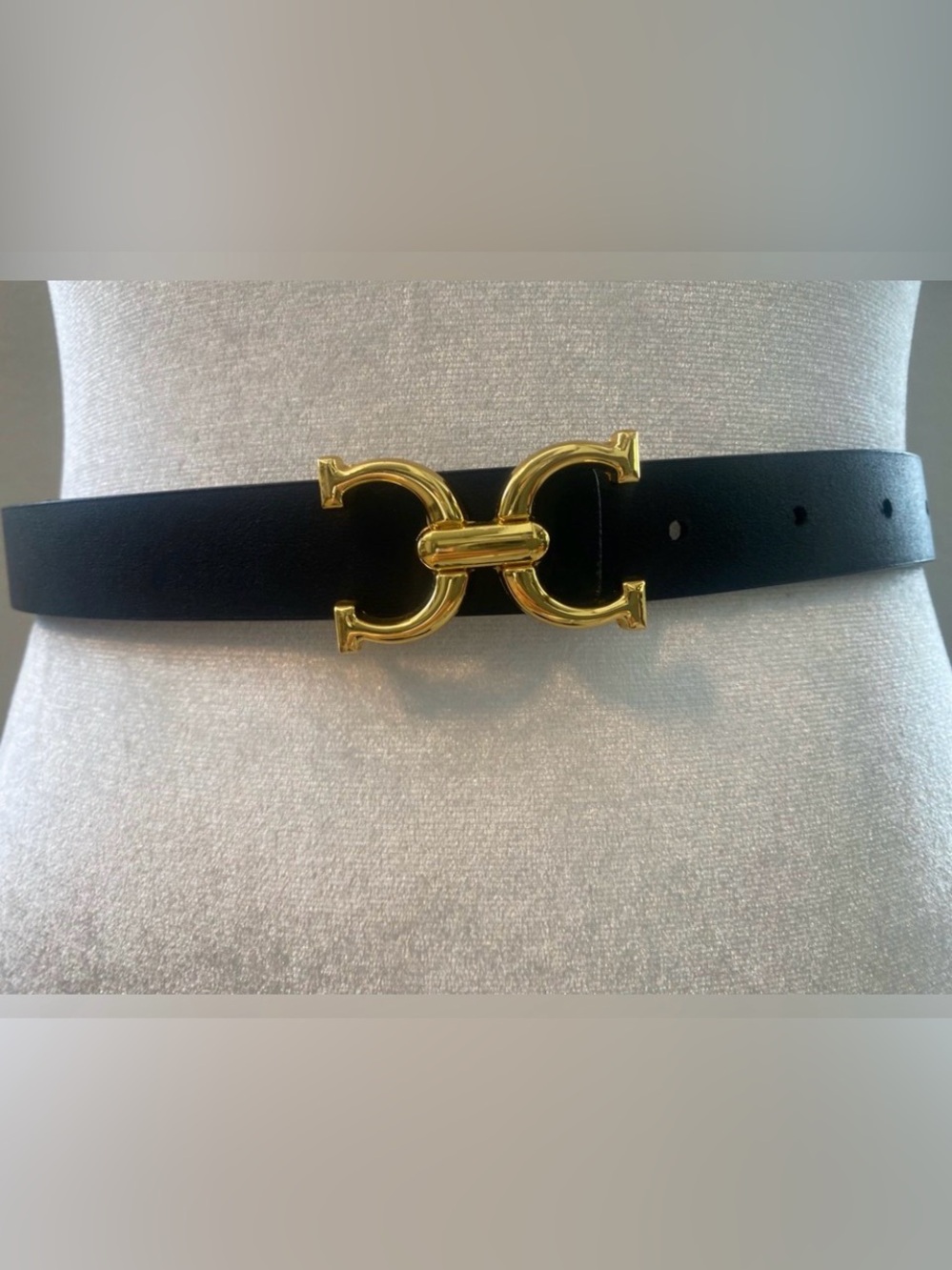 Black Belt with Gold Buckle